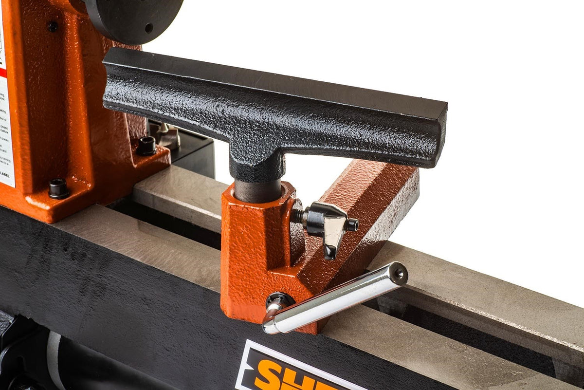 Sherwood Mini Wood Lathe with Stand in Australian workshop setting