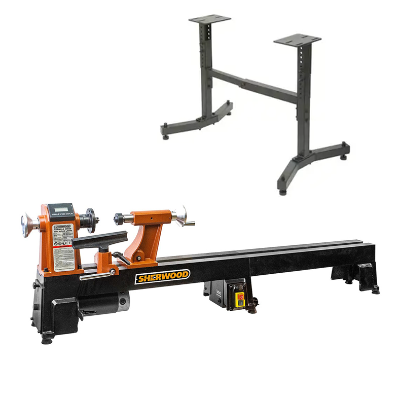 Sherwood Mini Wood Lathe with Bed Extension and Stand in Australian woodworking tools store