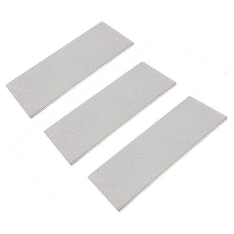 Eze-Lap Set of 3 Diamond Sharpening Stones on Wooden Workbench