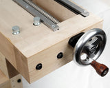 Benchcrafted Machined Iron Hardware Set for Roubo Split Top Bench, Cast Iron Finish - angled view