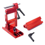 Sherwood Heligrind 2.0 Toolrest Jig attached to bench grinder, for precise tool sharpening