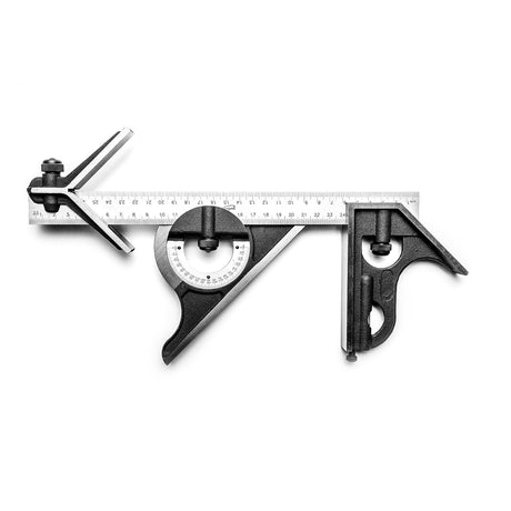 iGaging Four Piece Combination Square Set with Ruler, Try Square, Protractor & Centre Head in Australian woodworking tools store