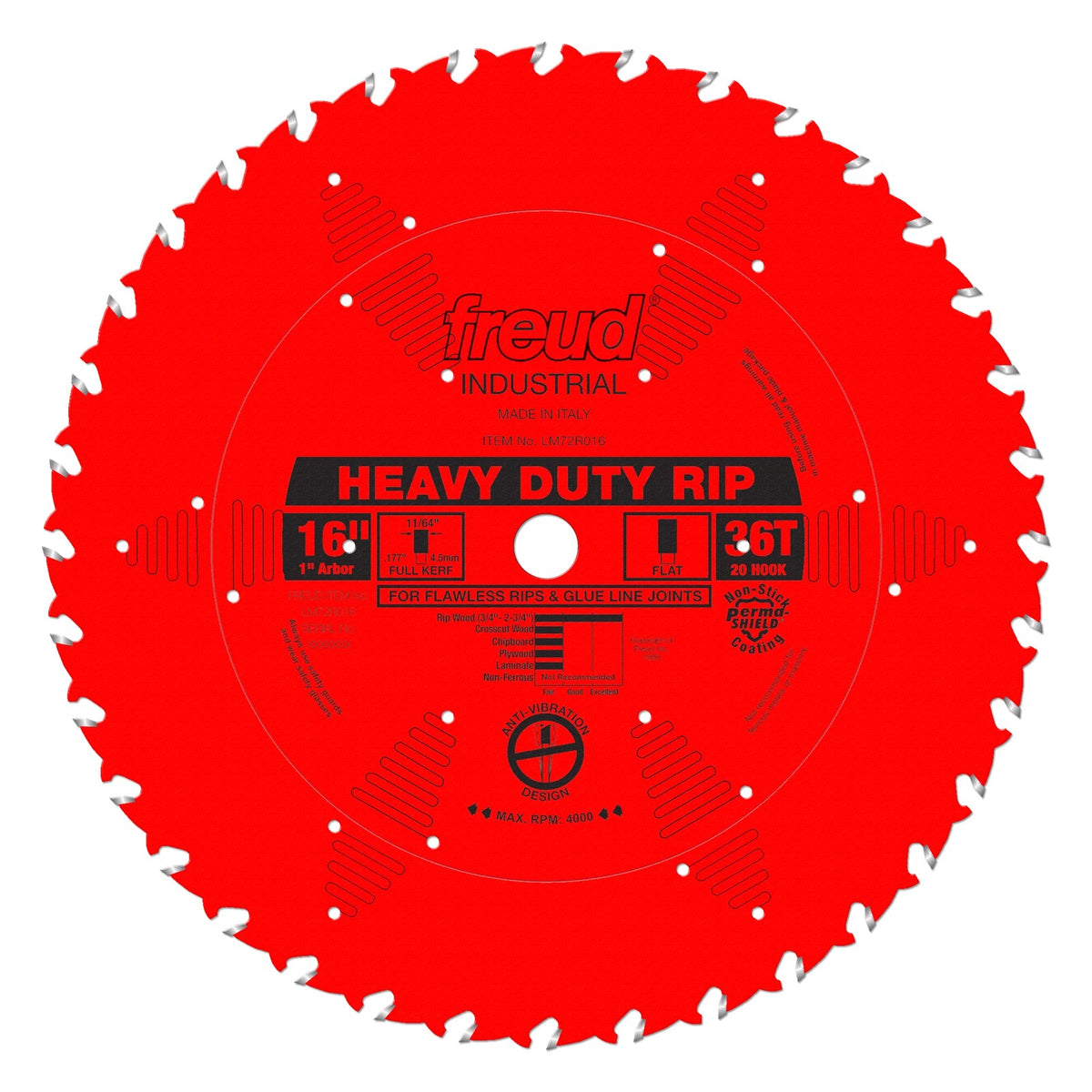 Freud Heavy-Duty Rip Cut Circular Saw Blade 406mm 36T Detail - Australian Woodworking Tools Store