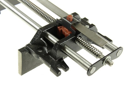 Torquata Quick Action Bench Vice 230mm: Steel guide bars, deep-cut thread screw bar, ductile cast iron jaws for high clamping pressure