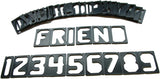 Milescraft 2 1/2" Horizontal Character Template Set for Routing with A to Z, numbers, and punctuation templates
