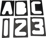 Milescraft 2 1/2" Horizontal Character Template Set for Routing with A to Z, 0-9, period, and quotation mark templates
