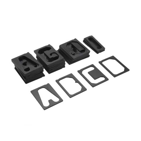 Australian woodworking tools store: Milescraft 2 1/2" Horizontal Character Template Set for Routing, includes A to Z, 0 to 9, punctuation marks