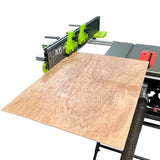 BOW Products 36in XT XTENDER Fence on table saw, showcasing extended length and precision enhancement
