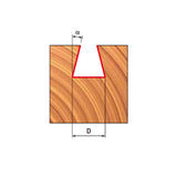 Freud Dovetail Router Bit creating precise 14-degree angle joints for drawers and furniture