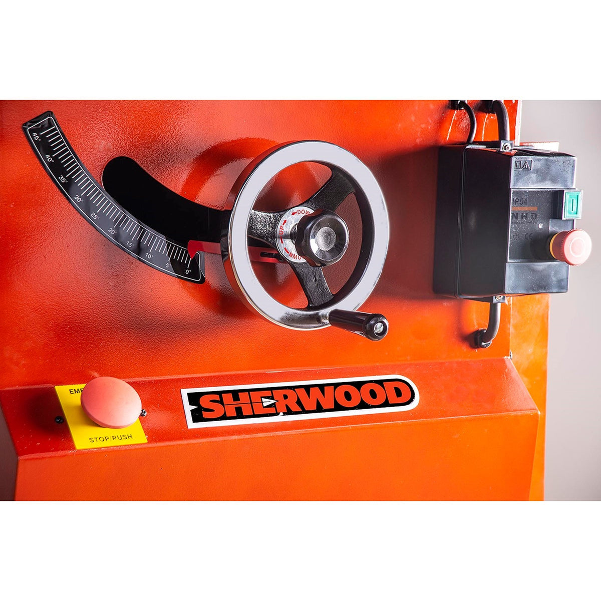 Sherwood 12in Heavy-Duty Table Saw with Panel Attachment, Dado Kit and Dust Guard, side view Australia