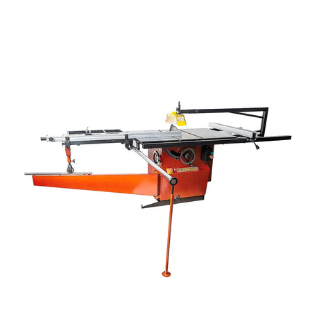 Sherwood 12in Heavy-Duty Table Saw with Panel Attachment, Dado Kit, and Dust Guard in action at woodworking workshop