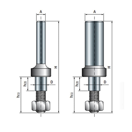 Freud Arbor for Slot Cutter Router Bit Blades 1/2in Shank in use with Freud Three and Four Wing Slot Cutters