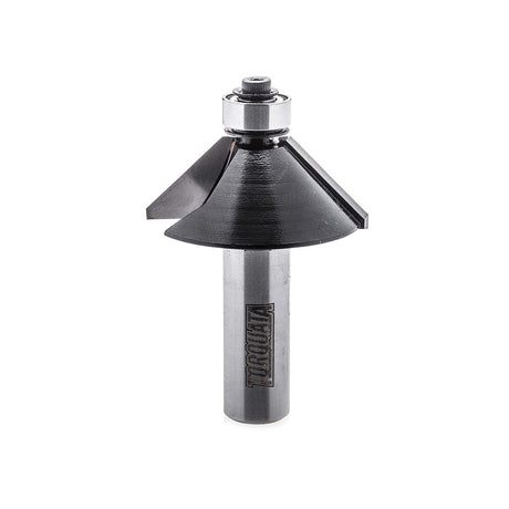 Torquata Chamfer Moulding Router Bits 45 Degrees 1/2in Shank - Create precise 45-degree chamfer edges on woodwork