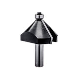 Torquata Chamfer Moulding Router Bit at 45-degree angle on 1/2in Shank