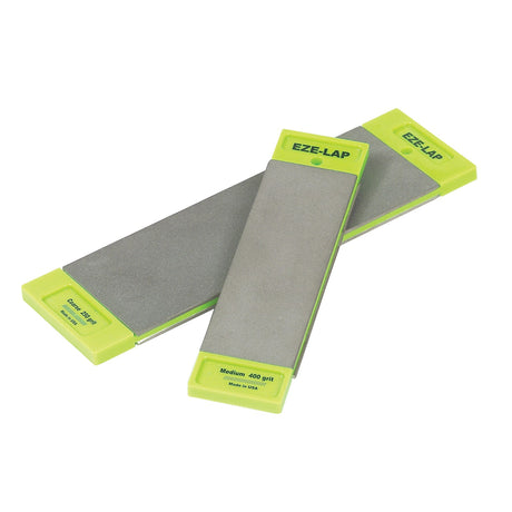 Eze-Lap Set of 2 Diamond Plates 150x50mm, 250/600 & 400/1200 Grit, double-sided woodworking tools
