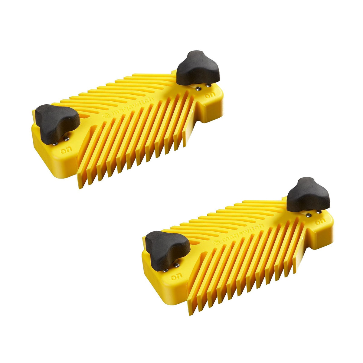 MagSwitch Set of 2 Universal Magnetic Featherboards in action on a wooden table saw