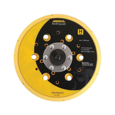 Mirka 150mm hard backing pad for DEROS sander, suitable for serious sanding tasks