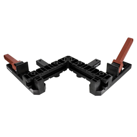 Milescraft TrackClampKit 8in Clamp Square with Track Clamps & Supports in use on a woodworking project