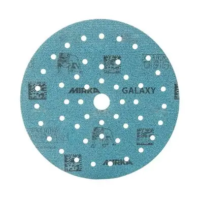 Mirka Galaxy Sanding Discs 125mm Pack of 100 in action on wood surface