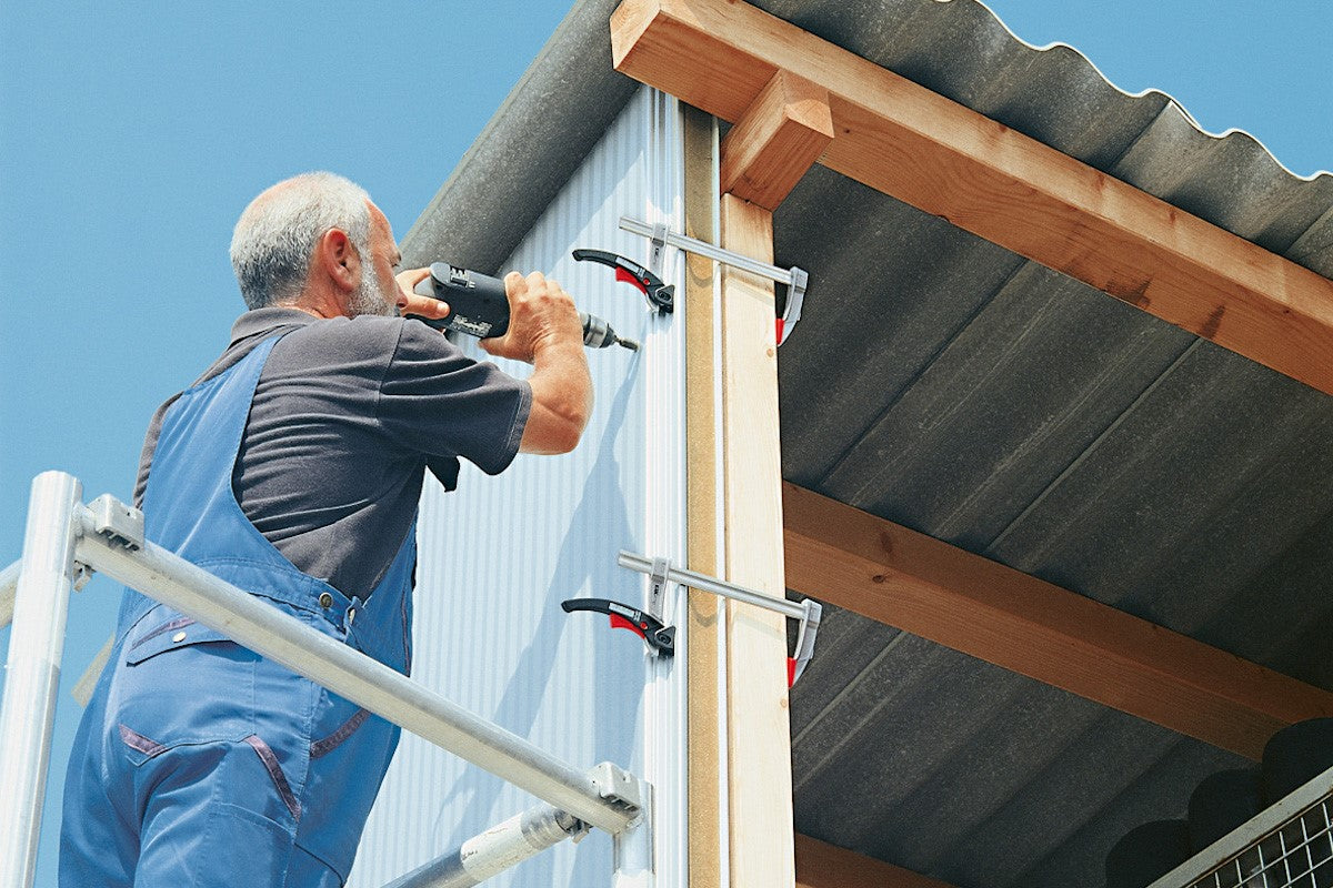 Bessey KliKlamp Ratcheting Clamp showing ergonomic design and strong materials