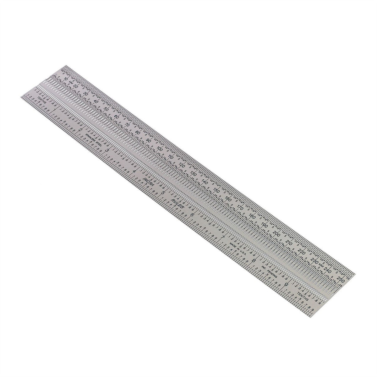 Incra Precision Marking Rule 250mm Metric & Imperial woodworking tool showing detailed measurement slots for accurate marking