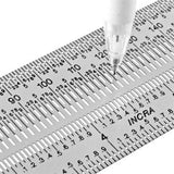 Incra Precision Marking Rule 250mm Metric & Imperial in use with 0.5mm mechanical pencil