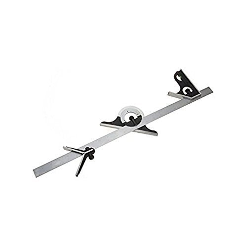 Precision iGaging 600mm Combination Square, Centre Finder & Protractor in stainless steel with satin chrome finish