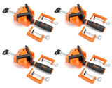 Pony Jorgensen Set of 4 Angle Clamps with Table Clamps, ideal for precise woodworking assembly