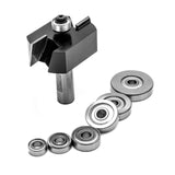 Torquata Rebate Router Bit Set 3/4in Depth 1/2in Shank in action with various rebate cuts