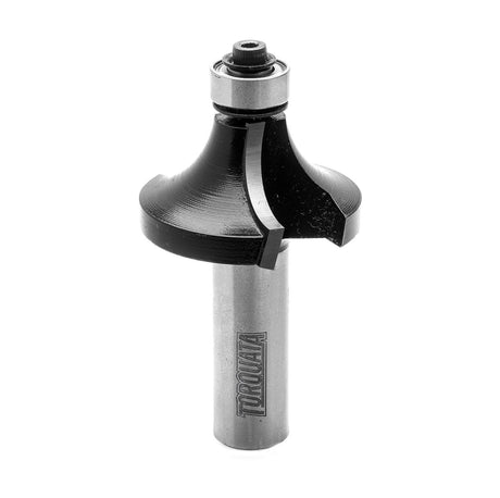 Torquata Round Over Moulding Router Bit 1/2in Shank trimming edge of timber project with small radius bit