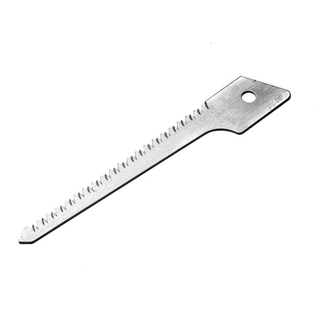 Razorsaw Replacement Blade for Retractable Keyhole Pocket Saw cutting plywood on pull stroke