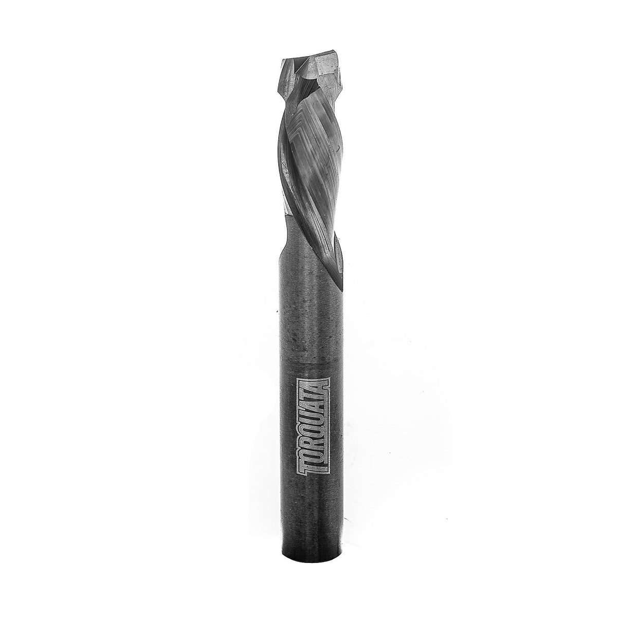 Torquata Spiral Compression Router Bit, 3/8in Shank, dual chip ejection design for superior finish