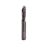 Freud 3/8in Single Flute Spiral Downcut CNC Router Bit in action on wood panel