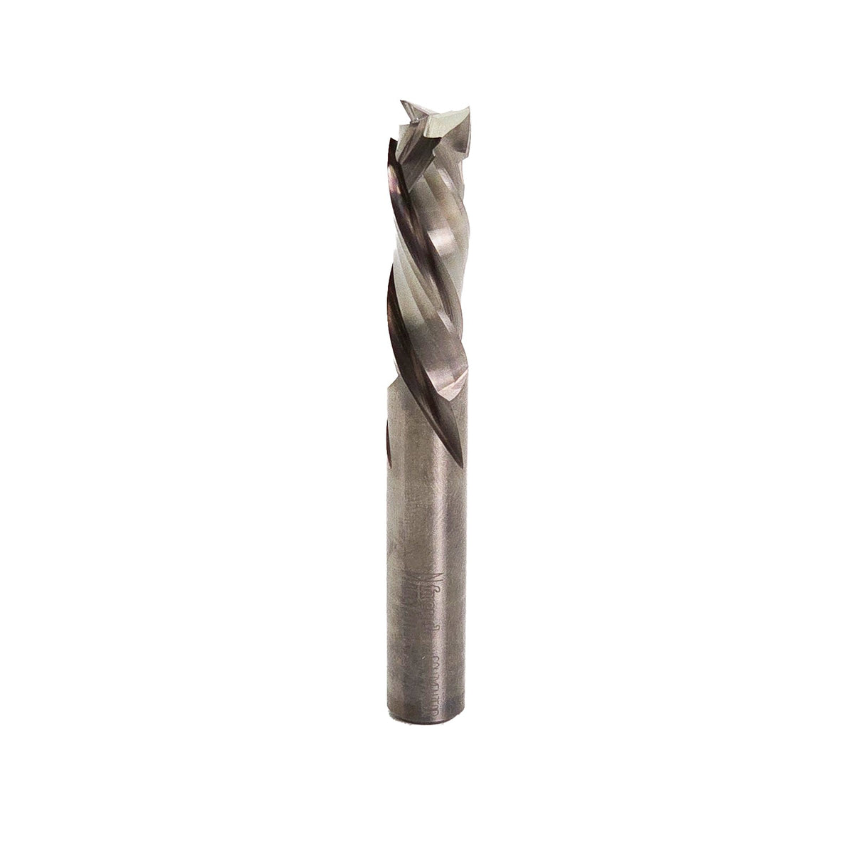 Freud Triple-Flute Compression CNC Router Bit in action on wood material