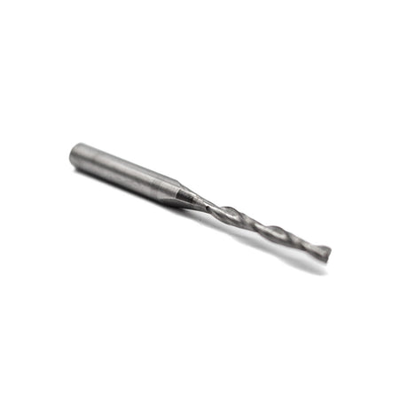 Torquata Twin-Flute Upcut Spiral CNC Router Bit, 2.0mm Diameter, 16mm Cutting Height, 1/8in Shank, cutting material precisely