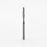 Torquata 3.2mm Twin-Flute Upcut Spiral CNC Router Bit in action on a material surface