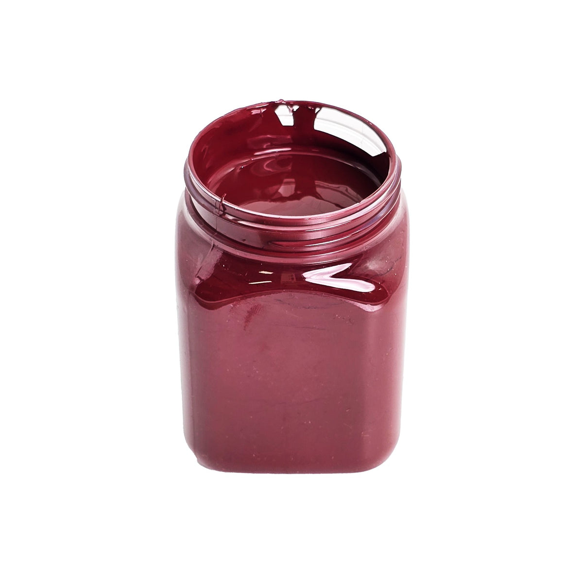 Burgundy flocking glue for woodworking projects on timber surface