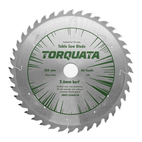 Torquata 254mm Thin Kerf General Purpose Circular Saw Blade in action on wood