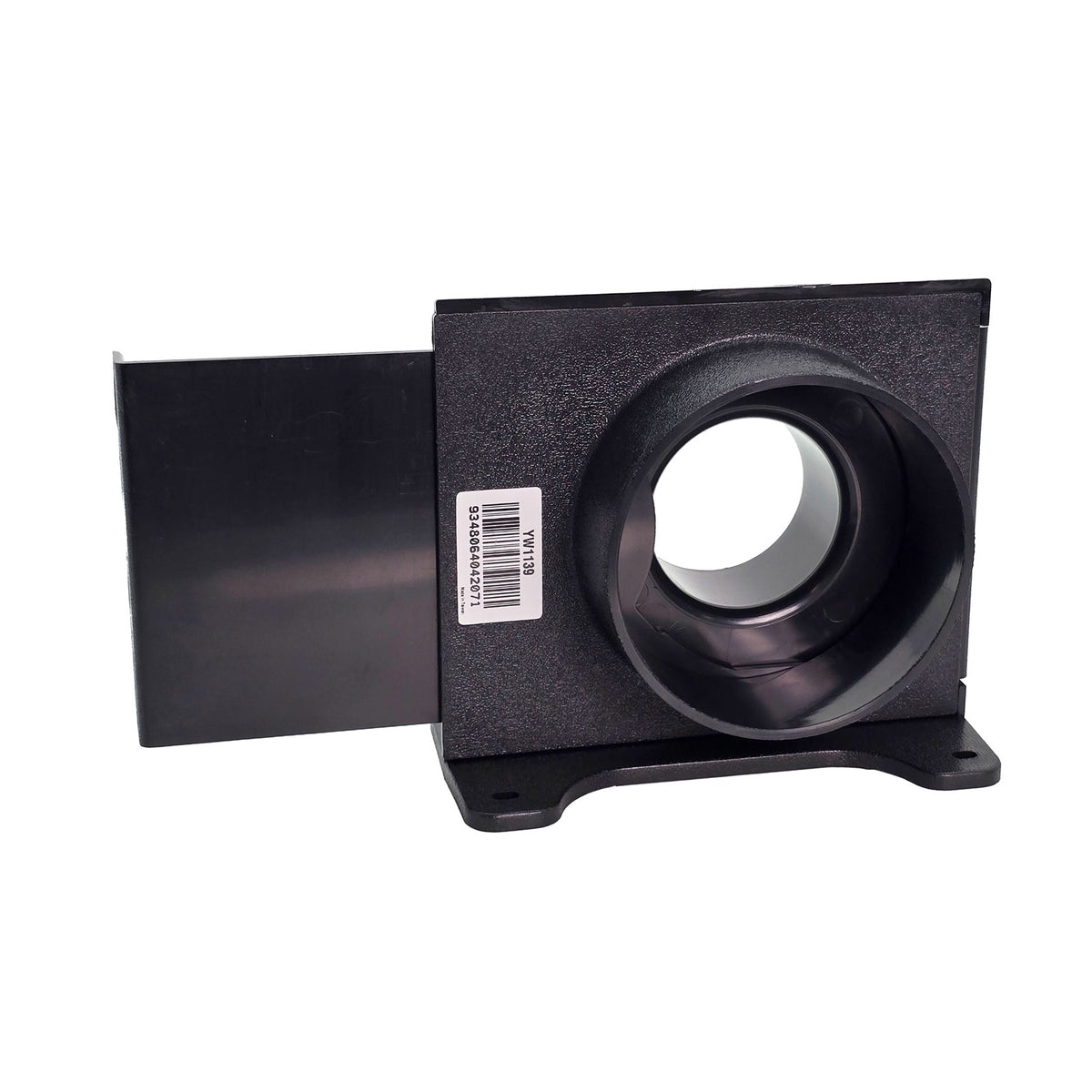 Sherwood wall mounted blast gate reducer in red, for 4in to 2 1/2in dust extraction systems