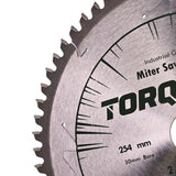 Torquata 254mm Diameter Circular Saw Blade for Mitre Saws, suitable for wood cutting