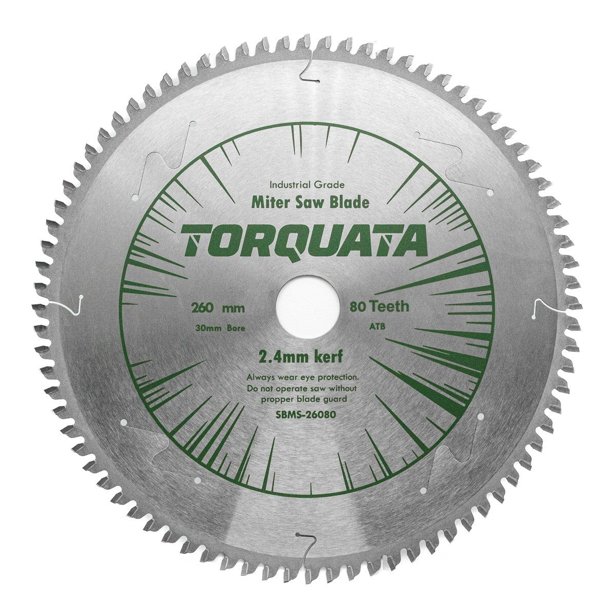 Torquata 260mm Fine Finish Circular Saw Blade for Mitre Saws - Smooth cuts in wood, chipboard, MDF