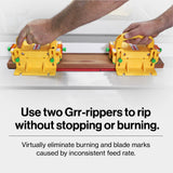 MicroJig GRR-Ripper+ 3D Push Block in use, ensuring precise cuts and maximum safety