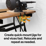 MicroJig Matchfit Quick Squeeze Dovetail Clamps in use on woodworking project