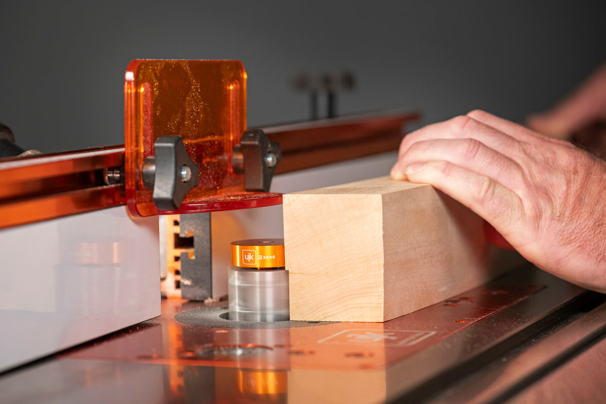 UJK 3-Wing Large Rebate Router Cutter with Metric Collars 1/2in Shank