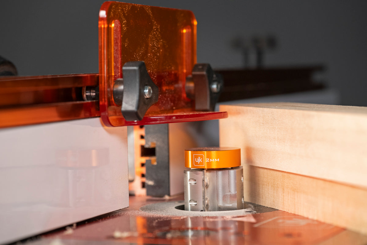 UJK 3-Wing Large Rebate Router Cutter with Metric Collars 1/2in Shank