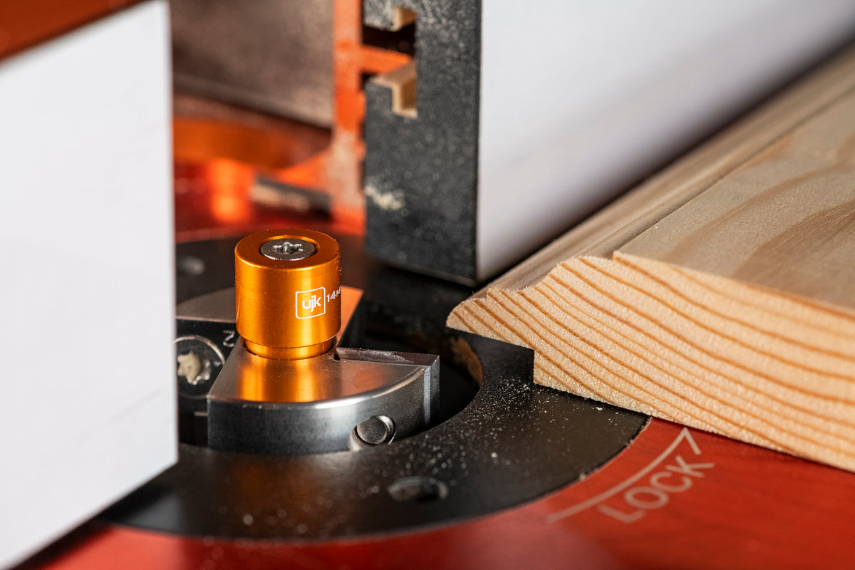 UJK 2-Wing Small Rebate Router Cutter with Metric Collars 1/2in Shank