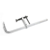Pony Jorgensen 300mm Drop Forged Heavy Duty Bar Clamp - Side view showing chrome-plated steel bar for rust resistance