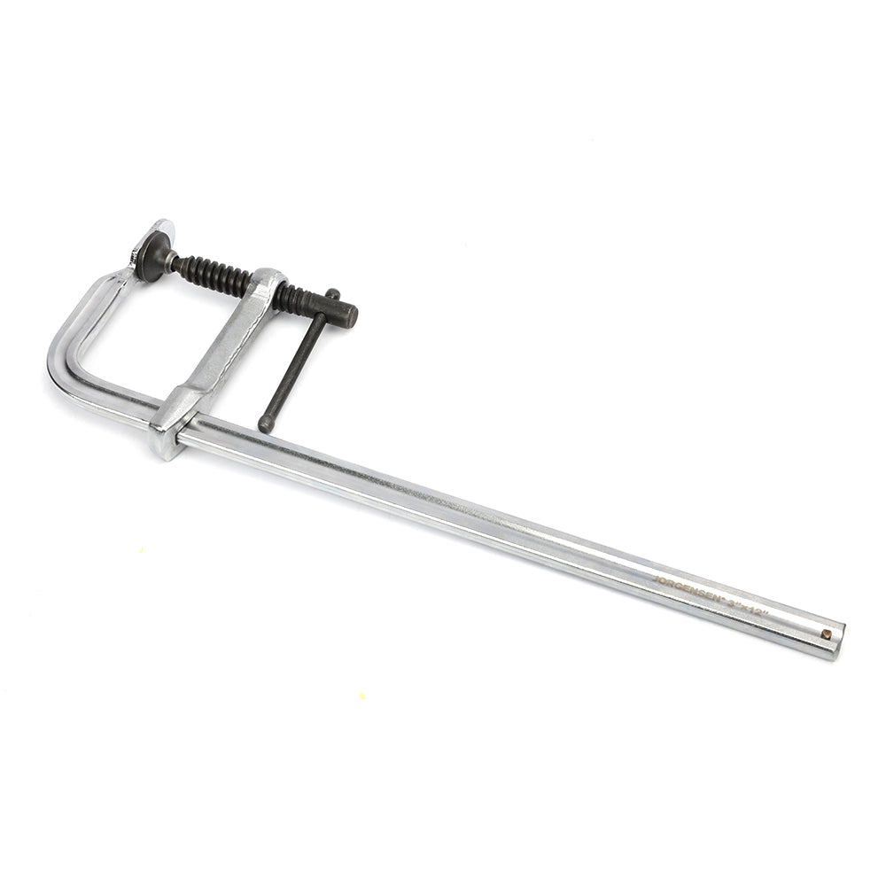 Pony Jorgensen 300mm heavy duty bar clamp detail showing chrome-plated drop-forged steel construction