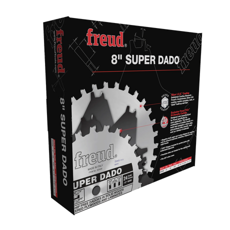 Freud 203mm Super Stacked Dado Set in packaging, perfect for clean dado cuts