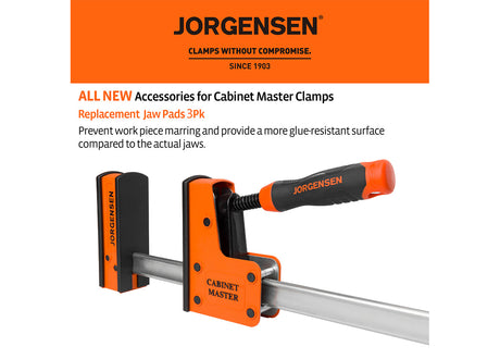 Pony Jorgensen Replacement Jaw Pads Pack of 3 for Cabinet Master Clamps